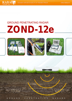 ZOND-12e GROUND PENETRATING RADAR G R O U N D