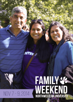 FAMILY WEEKEND nov 7 - 9, 2014 northwestern university