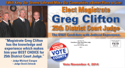 Greg Clifton Elect Magistrate 25th District Court Judge