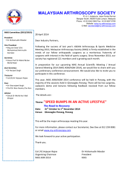 MALAYSIAN ARTHROSCOPY SOCIETY