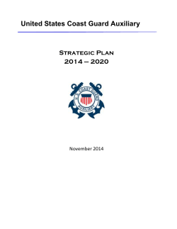 United States Coast Guard Auxiliary Strategic Plan 2014 – 2020 November 2014