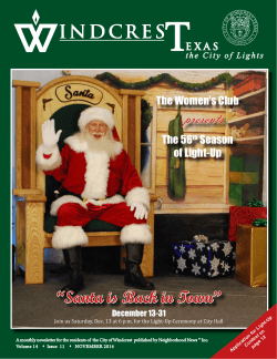 T “Santa is Back in Town” presents The Women’s Club