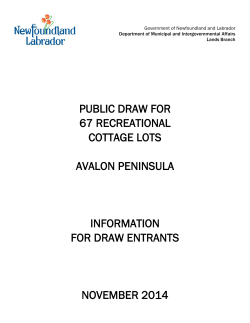 Government of Newfoundland and Labrador Department of Municipal and Intergovernmental Affairs