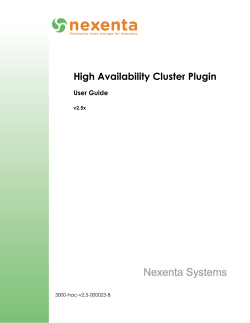 High Availability Cluster Plugin User Guide 3000-hac-v2.5-000023-B v2.5x