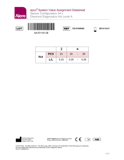 epoc System Value Assignment Datasheet Sensor Configuration 24.n