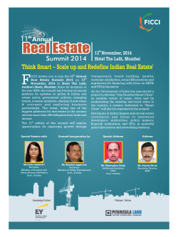 F Think Smart – Scale up and Redefine Indian Real Estate' 11