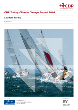 Leaders Rising CDP Turkey Climate Change Report 2014  November 2014