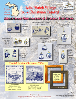 Nelis’ Dutch Village 2014 Christmas Catalog Christmas Ornaments &amp; Special Editions Greetings