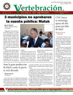 3 municipios no aprobaron la cuenta pública: Matuk CNC busca se mantenga