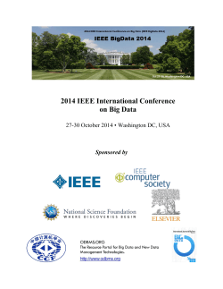 2014 IEEE International Conference on Big Data
