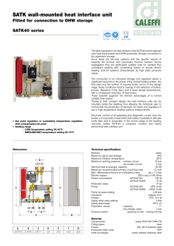 CALEFFI SATK wall-mounted heat interface unit 01216/14 GB