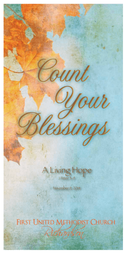 Count Your Blessings A Living Hope