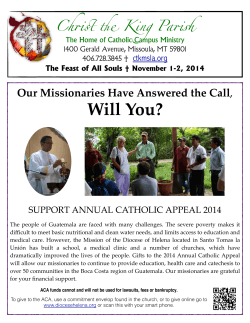 Will$You?$ Our$Missionaries$Have$Answered$the$Call Ch!&#34; # King Pa!$