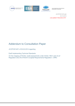 Addendum to Consultation Paper