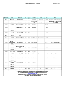 Camping Singles 2015 Calendar Revised 02/11/2014