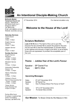 An Intentional Disciple-Making Church Welcome to the House of the Lord!