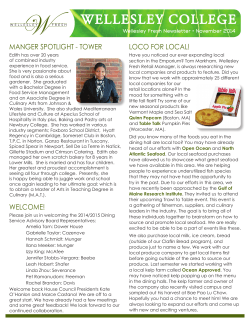 WELLESLEY COLLEGE MANGER SPOTLIGHT - TOWER LOCO FOR LOCAL!