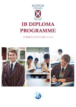IB DIPLOMA PROGRAMME CURRICULUM YEARS 11 to 12