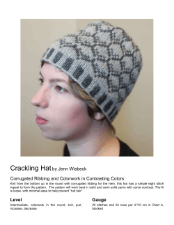 Crackling Hat by Jenn Wisbeck Corrugated Ribbing and Colorwork in Contrasting Colors