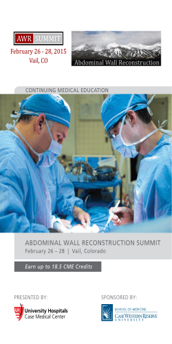 ABDOMINAL WALL RECONSTRUCTION SUMMIT CONTINUING MEDICAL EDUCATION
