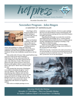 November Program – John Ringen