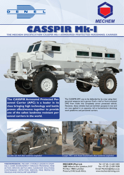 CASSPIR Mk-I The CASSPIR Armoured Protected Per-