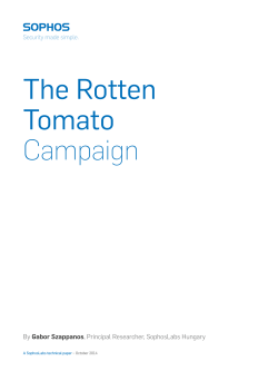 The Rotten Tomato Campaign By