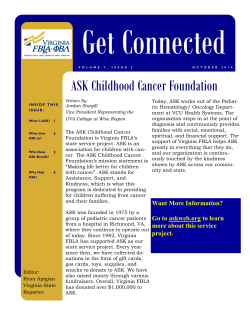 Get Connected ASK Childhood Cancer Foundation