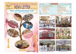 Archdiocesan News Letter Pondicherry &amp; Cuddalore NOVEMBER 2014