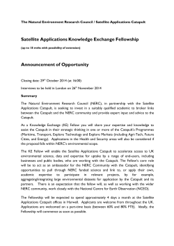 Satellite Applications Knowledge Exchange Fellowship Announcement of Opportunity