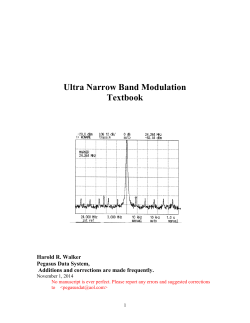 Ultra Narrow Band Modulation Textbook  Harold R. Walker