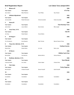 Brief Registration Report Los Cabos Tuna Jackpot 2014 1 Minerva III