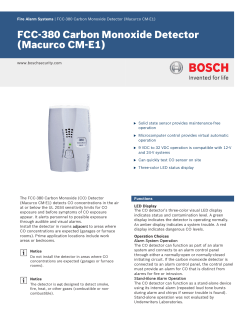 FCC‑380 Carbon Monoxide Detector (Macurco CM‑E1)