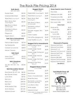 The Rock Pile Pricing 2014 Bagged Mulch Bulk Mulch