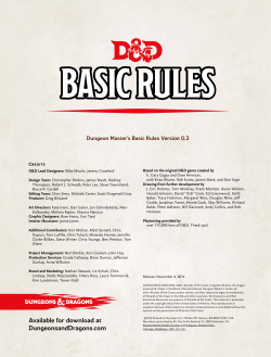 Dungeon Master’s Basic Rules Version 0.3 Credits