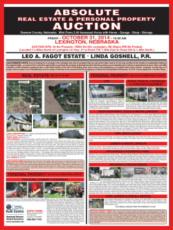AUCTION ABSOLUTE OCTOBER 31, 2014 LEXINGTON, NEBRASKA