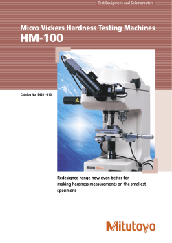 HM-100 Micro Vickers Hardness Testing Machines Test Equipment and Seismometers