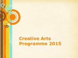 Creative Arts Programme 2015 Free Powerpoint Templates