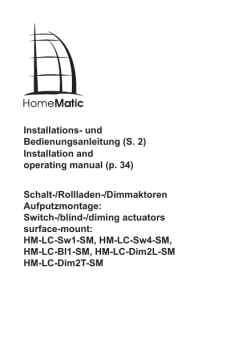 Installations- und Bedienungsanleitung (S. 2) Installation and operating manual (p. 34)