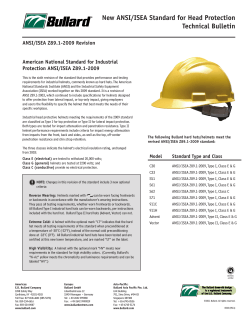 New ANSI/ISEA Standard for Head Protection Technical Bulletin
