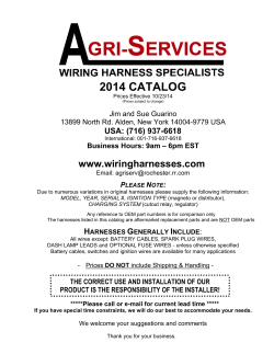 2014 CATALOG www.wiringharnesses.com  USA: (716) 937-6618