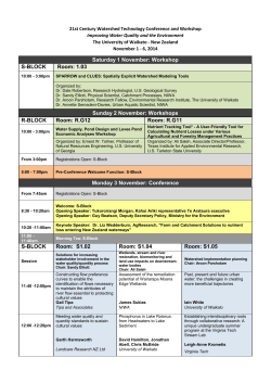 21st Century Watershed Technology Conference and Workshop