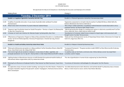 SEANES 2014 List of Parallel Sessions