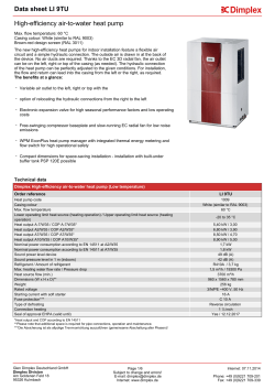 Data sheet LI 9TU High-efficiency air-to-water heat pump