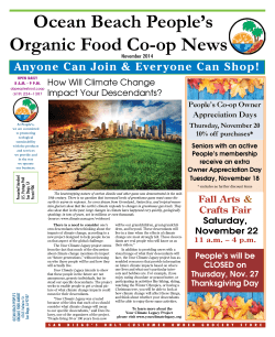 Ocean Beach People’s Organic Food Co-op News How Will Climate Change