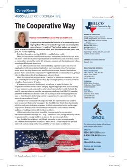 The Cooperative Way HILCO Co-op News