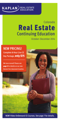 Real Estate Continuing Education NEW PRICING!