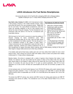LAVA introduces Iris Fuel Series Smartphones