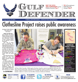 Defender G ulf Clothesline Project raises public awareness