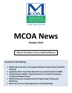 MCOA News  October 2014
